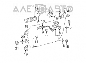 Lexus ES300 ES330 rear right door handle mechanism