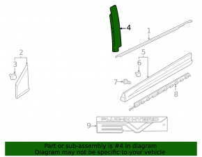 Mitsubishi Outlander 22-25 front left side door trim, glossy