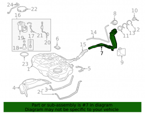 Lexus CT200h 14-17 Fuel Filler Neck