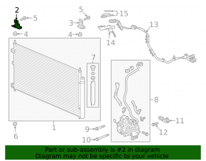 Air conditioner radiator bracket upper right Honda Clarity 18-21 usa metal