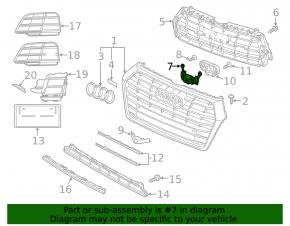 Audi Q5 80A 18-20 Front Camera Bracket in Grille, S-Line