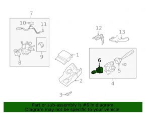 Steering column switch left Mitsubishi Galant 04-12