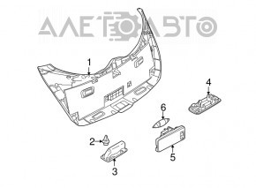 Nissan Murano z51 09-14 trunk door trim gray