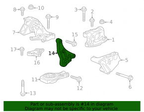 Gearbox bracket Buick Encore 13-19