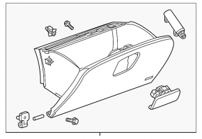 Buick Encore 13-16 gray glove compartment without airbag