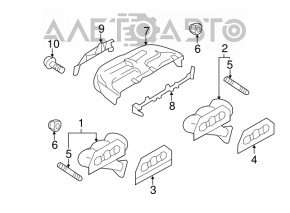 Exhaust manifold protection Porsche Cayenne 958 11-14 3.6 rust