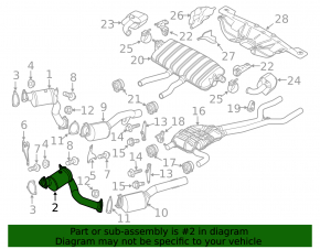Intake pipe with catalytic converter left first Porsche Cayenne 958 11-17 Hybrid