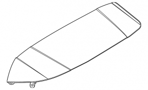 Nissan Murano 25-26 trunk lid spoiler, gloss black, glued