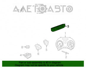 The Mercedes CLA 14-19's hazard warning light and heating button panel