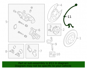 ABS sensor rear right Mazda 3 14-18 BM