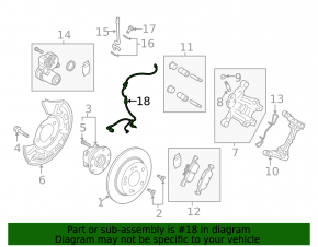 Rear left ABS sensor Mazda 3 19-24 FWD Japan built