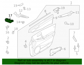 Front left window lift control Mazda CX-7 06-09 black