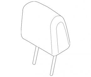 Rear left headrest Ford Focus mk3 15-18 rest, type 2, beige leather, dented