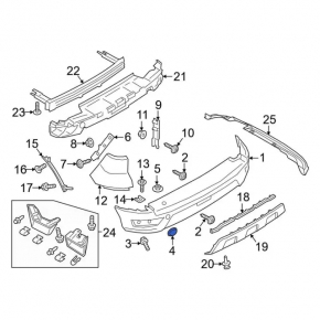 Plug towing hook rear bumper Ford Ecosport 18-22 structure