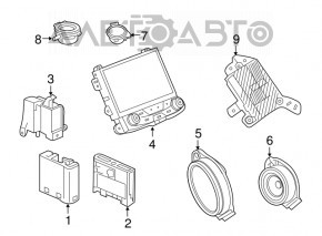 Left tweeter Chevrolet Volt 16-
