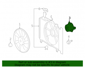 Left cooling fan motor for Toyota Corolla e12 02-06 D4D Verso Avensis