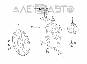 Left cooling fan motor for Toyota Corolla e12 02-06 D4D Verso Avensis