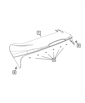 Jeep Cherokee KL 14-18 tailgate spoiler