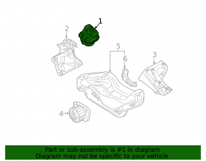 Engine mount left BMW X5 F15 14-18 4.4T AWD