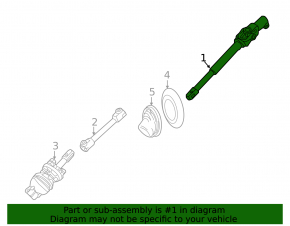 Upper steering universal joint Cadillac CTS 14-AWD