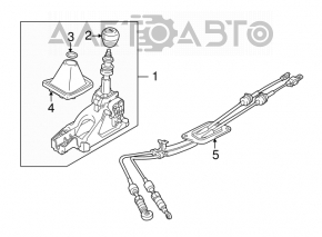 Gear knob Suzuki Kizashi 10-15
