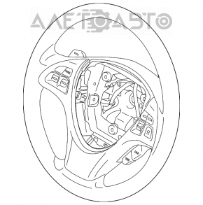 Suzuki Kizashi 10-15 bare steering wheel with black rubber