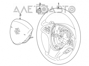 Suzuki Kizashi 10-15 bare steering wheel with black rubber