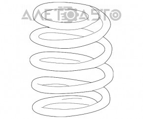 Front left spring Lexus RX350 16-22 stiffness yellow