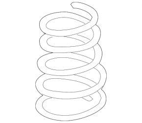 Rear left spring for Toyota Camry v50 12-14 usa LE, brown stiffness