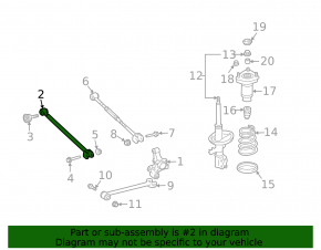 Rear left transverse control arm Toyota Solara 2.4 04-08