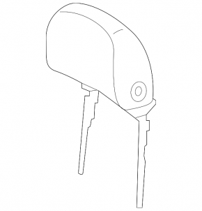 Front left headrest Audi Q7 16-19 brown leather, worn