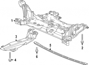 Front subframe extension left Honda CRV 23- OEM