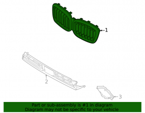 Radiator grille BMW X4 G02 19-25 2022-24. with surround view