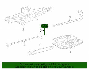 Spare Wheel Mount Toyota Avalon 19-