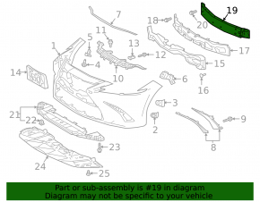 Front Bumper Reinforcement Lexus ES250 ES300h ES350 19-