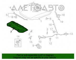 Lexus RX350 RX450h Hood Insulation 10-15