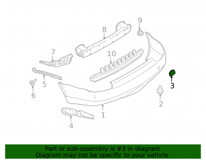 Tow Hook Cap Rear Bumper Subaru b9 Tribeca 06-07