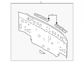 Rear panel Lexus IS 14-16 white