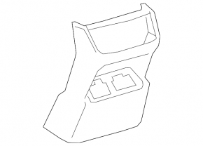 Black rear center console trim for Lexus ES 19-25