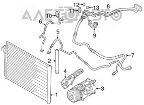 Air conditioning pipe compressor-heater BMW X5 F15 14-18 N55