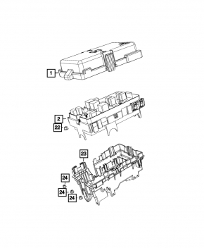 Chrysler Pacifica 18- underhood fuse box cover