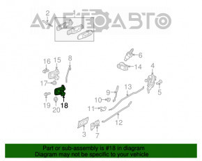 Door hinge lower rear left Lincoln Town Car 98-11