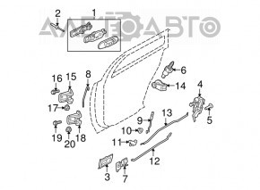 Door hinge lower rear left Lincoln Town Car 98-11