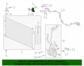 Air conditioner radiator bracket upper left Honda Clarity 18-21 usa metal