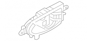 Door handle inner rear right Nissan Leaf 13-17 gray