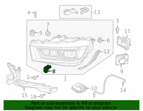 Lower left headlight mounting bracket Audi Q5 80A 18-20