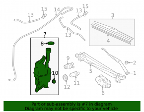 Washer reservoir Lexus ES300h ES350 13-18 without sensor