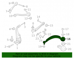 Lower control arm, front left, rear, Porsche Macan 15-24