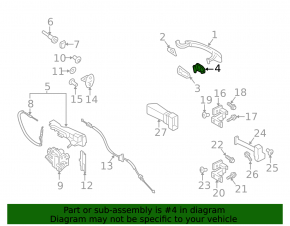 Plug outer handle front left Porsche Macan 15-