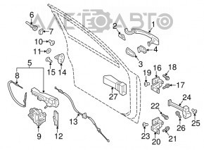 Plug outer handle front left Porsche Macan 15-